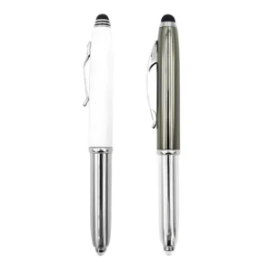3 in 1 Metal Pens with Stylus and Light-PN26