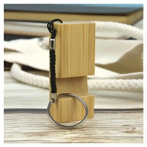 Bamboo Phone Stand Keychain-KH-14-BM