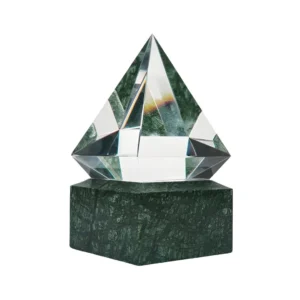 CR-50-Diamond Shaped Crystal Awards with Marble Base