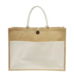 Jute Bags with Cotton Pocket-JSB-08