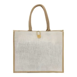 Jute Shopping Bags with Button-JSB-06