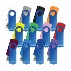 Matt Blue Swivel USB Flash Drives-USB-35-BL-M
