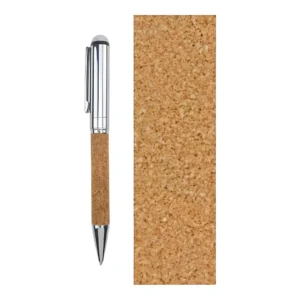 Metal Pen with Cork Barrel and Box-PN70-CO