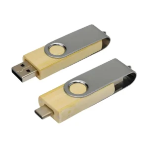 OTG Bamboo Swivel USB 32GB-USB-74-BM