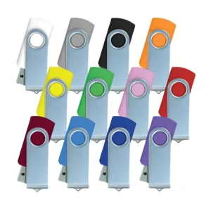 Silver Swivel USB Flash Drives-USB-35-S