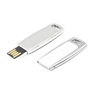 Thin White Metal Case USB Flash-USB-23