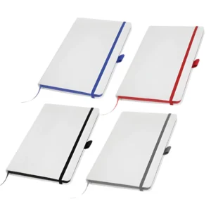White PU Leather Cover Notebooks-MB-05-WW