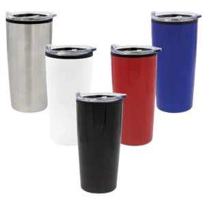 TM-005-Double-Wall Travel Mugs with Clear Lid