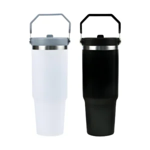 TM-042-Tumbler with Handle & Straw SS Double Wall 900ml